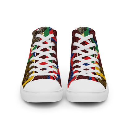 Women’s high top canvas shoes ”Peony”