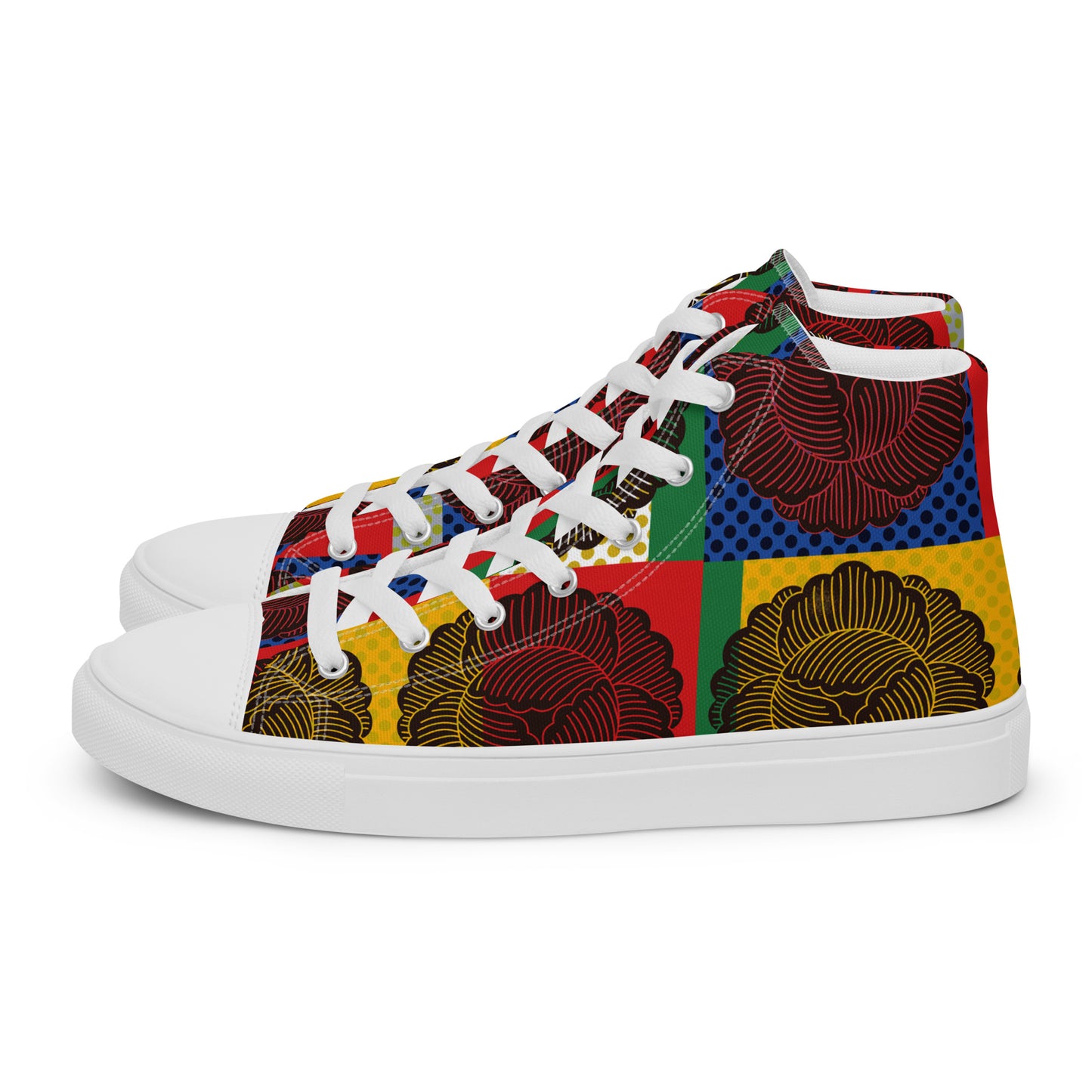 Women’s high top canvas shoes ”Peony”