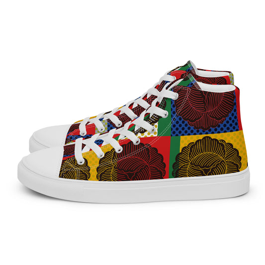 Women’s high top canvas shoes ”Peony”