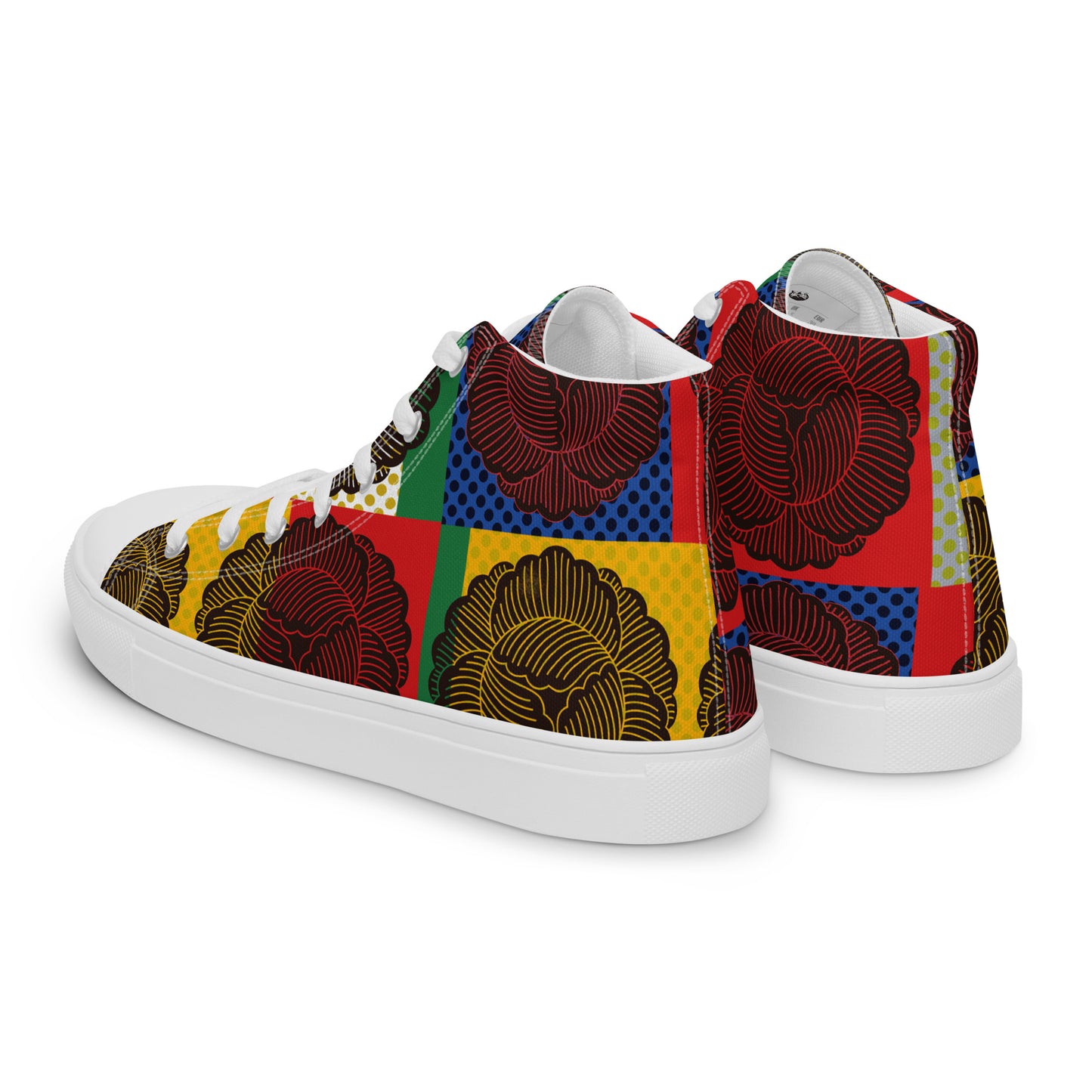 Women’s high top canvas shoes ”Peony”