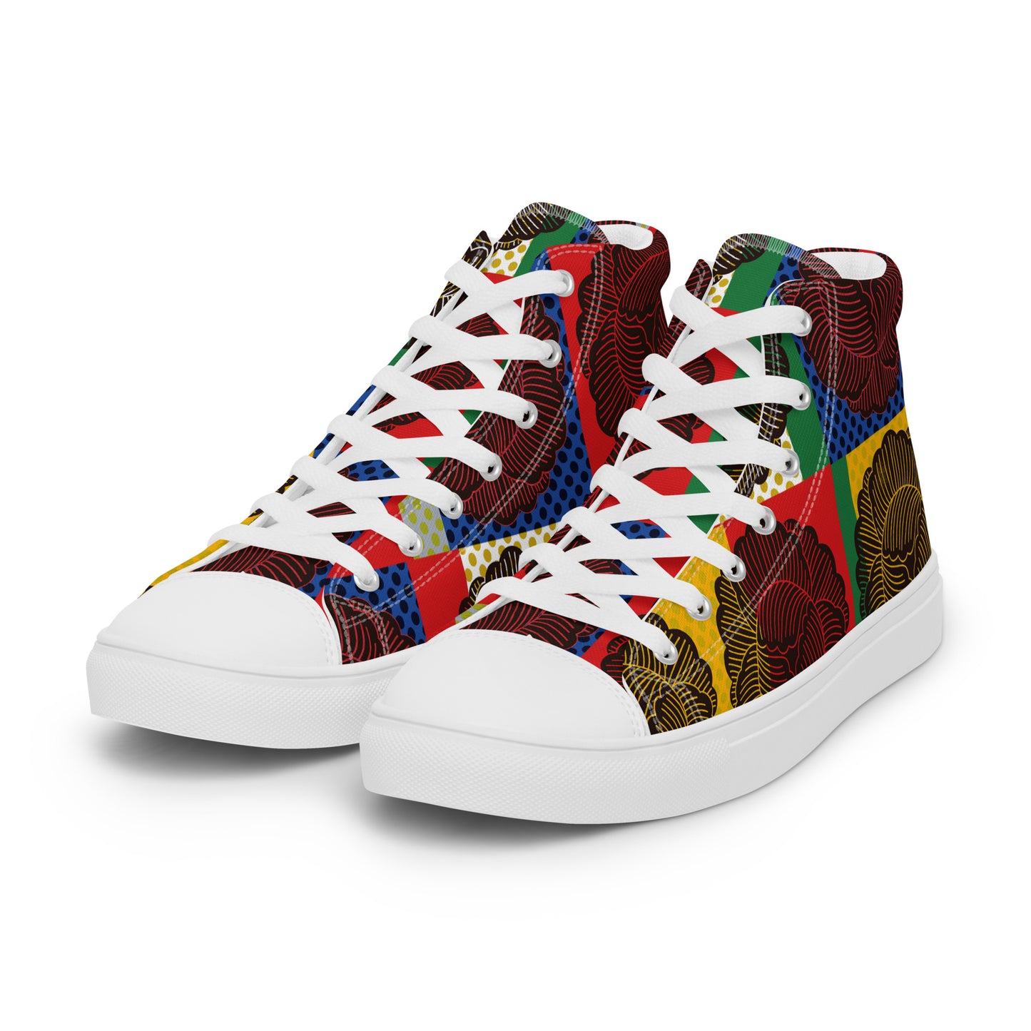 Women’s high top canvas shoes ”Peony”