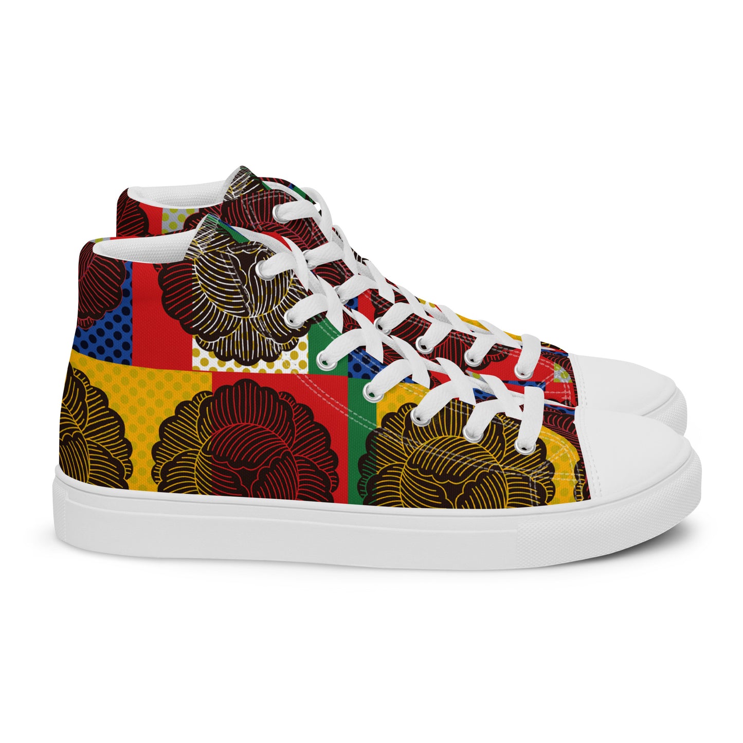 Women’s high top canvas shoes ”Peony”