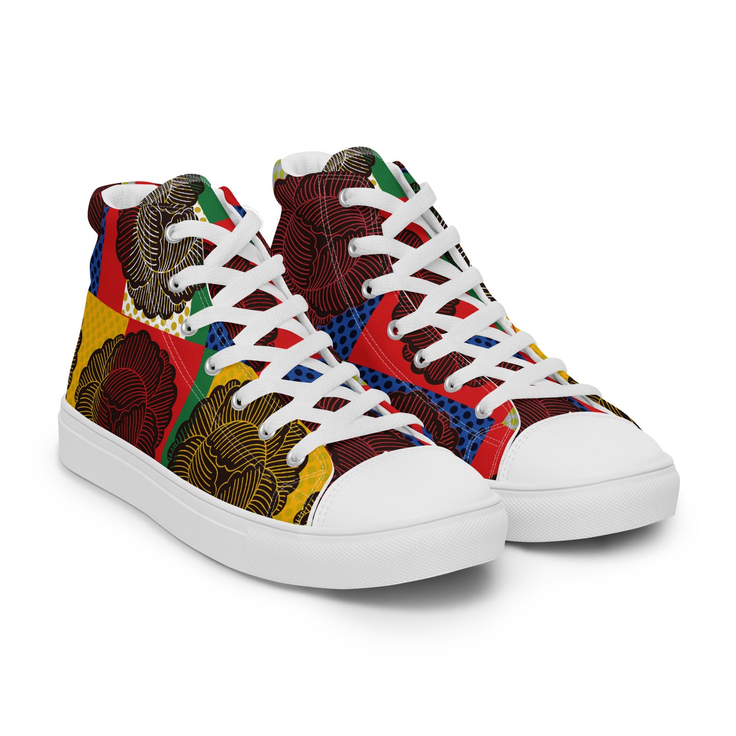 Women’s high top canvas shoes ”Peony”